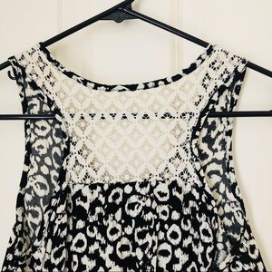 Black and cream romper